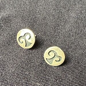 Celtic Ram Sterling Silver Stud Earrings